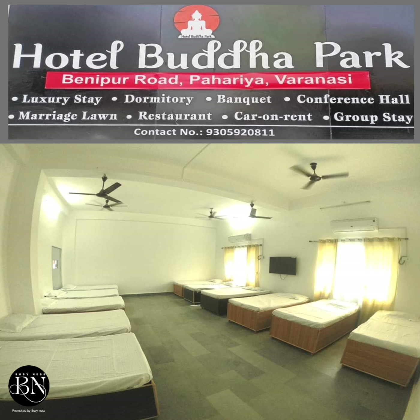 DORMITORY ROOMS AT HOTEL BUDDHA PARK, PAHARIYA, VARANASI