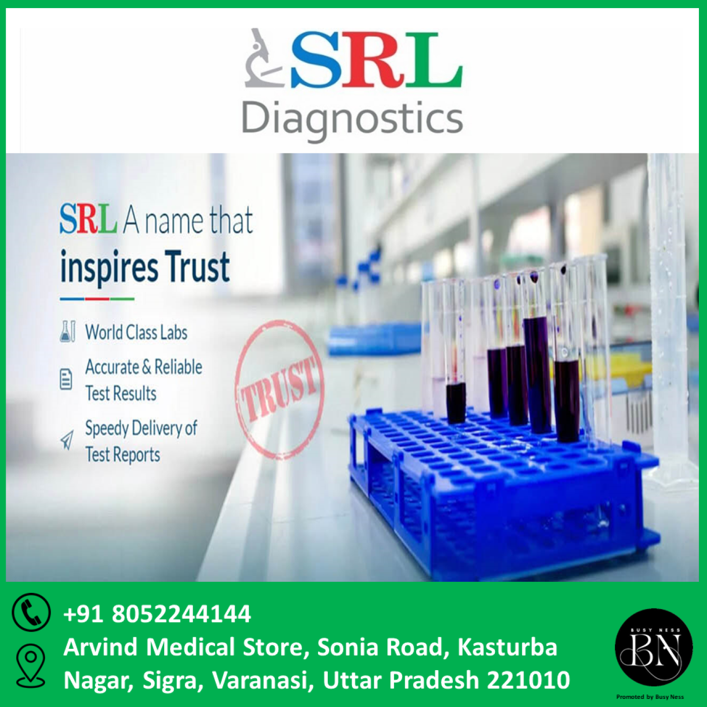 SRL Diagnostic, Sonia Road, Sigra, Varanasi