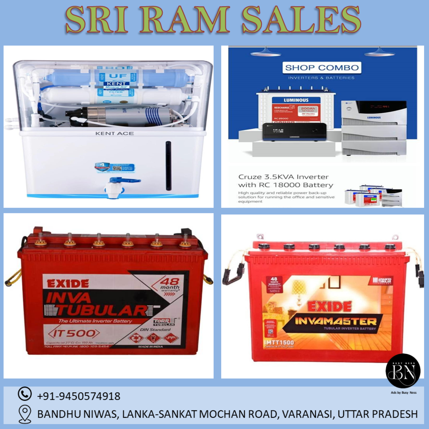 Sri Ram Sales and Battery,  Lanka, Varanasi