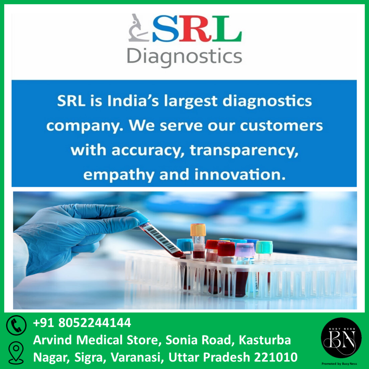 SRL Diagnostic, Sonia Road, Sigra, Varanasi